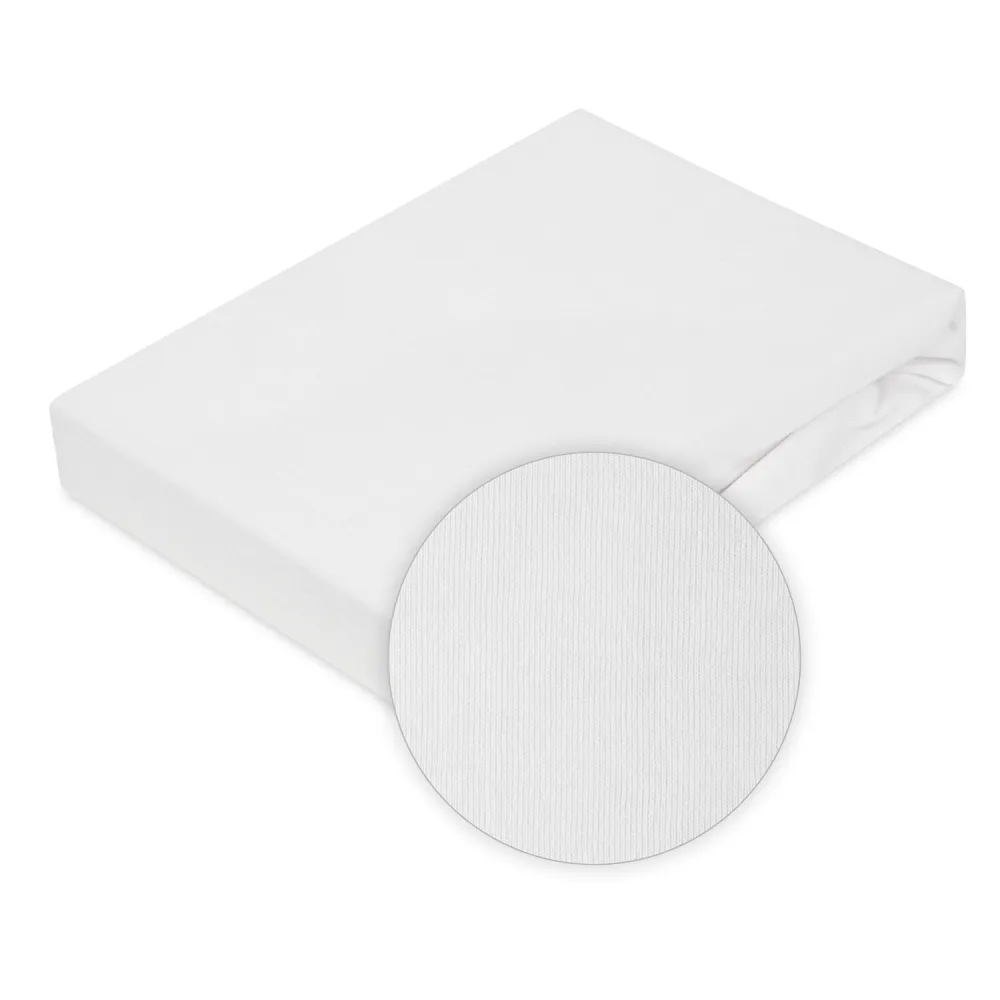Podkład higieniczny 58x110 jersey biały   nieprzemakalny prześcieradło z gumką do łóżeczek przystawnych