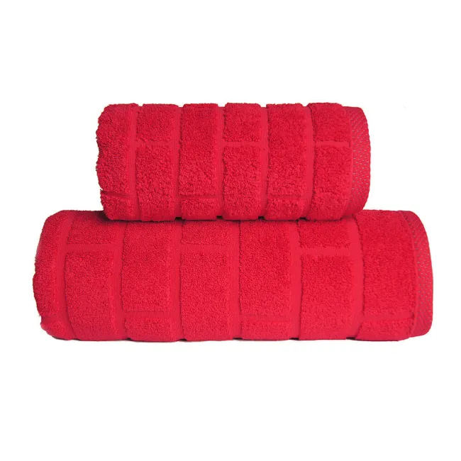 Ręcznik Brick 50x90 czerwony 500 g/m2 frotte Greno