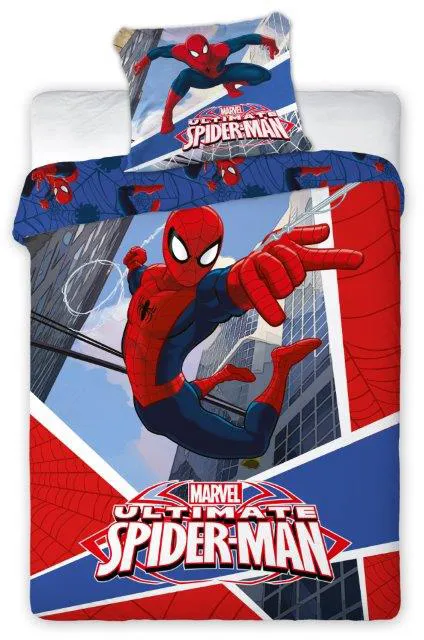 Pościel bawełniana 160x200 Spiderman 6022 Pająk Spider Man dziecięca
