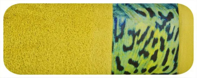Ręcznik Laila 70x140 550g/m2 panterka musztardowy Eurofirany