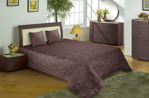 Narzuta na łóżko 170x210 Oriental         brązowa pikowana orientalny wzór