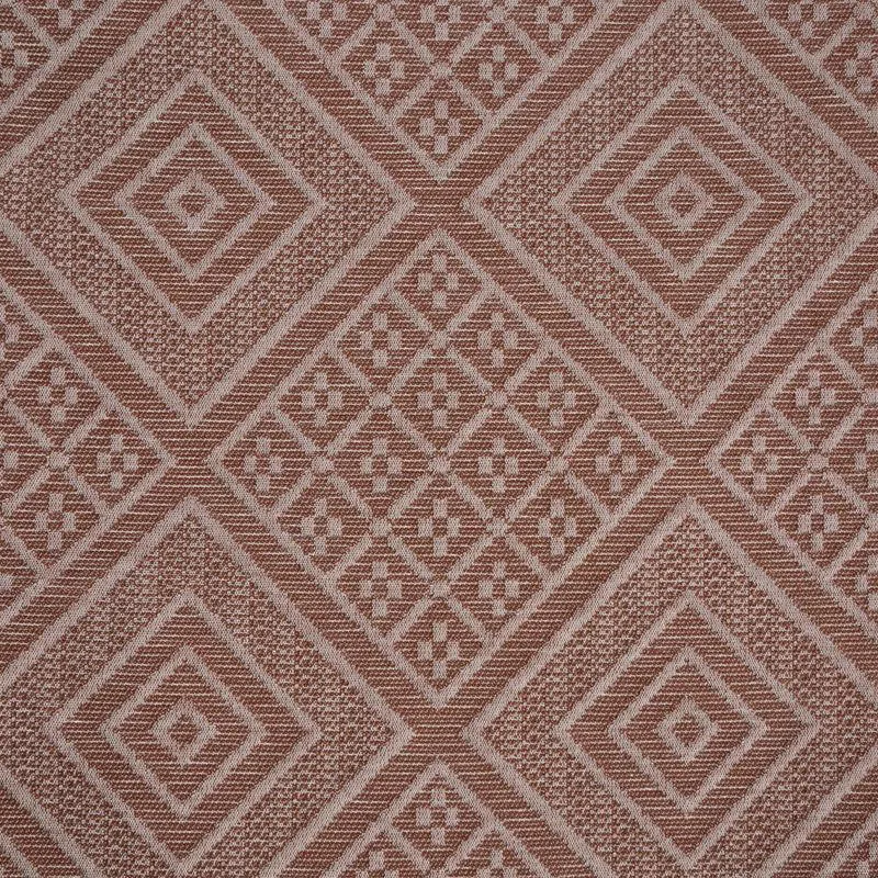 Narzuta dekoracyjna 220x240 Morocco ceglasta z makosatyny bawełnianej z motywem folk Terra Eurofirany