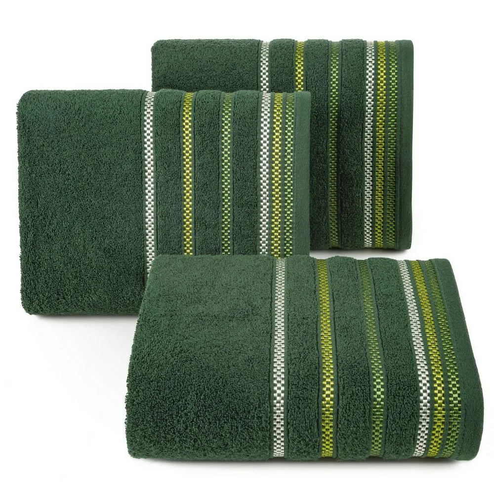 Ręcznik Livia 3 70x140  zielony ciemny 460g/m2 frotte Eurofirany