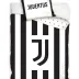 Pościel bawełniana 140x200 Juventus       biała czarna z jedną poszewką 70x90 C24