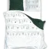 Pościel świąteczna 160x200 Scandic 023    biała zielona dwustronna Faro