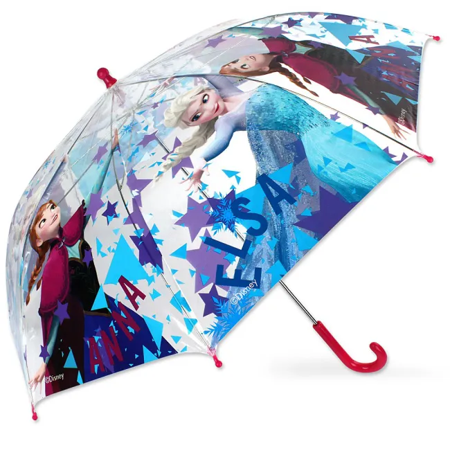 Parasolka dla dzieci Frozen Kraina Lodu 2891 Anna Elsa parasol przeźroczysty