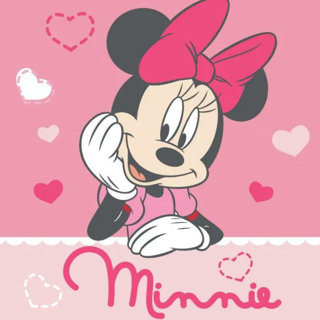 Ręcznik Magiczny 30x30 Myszka Mini Minnie Mouse 7650 różowy bawełniany dziecięcy do przedszkola 081