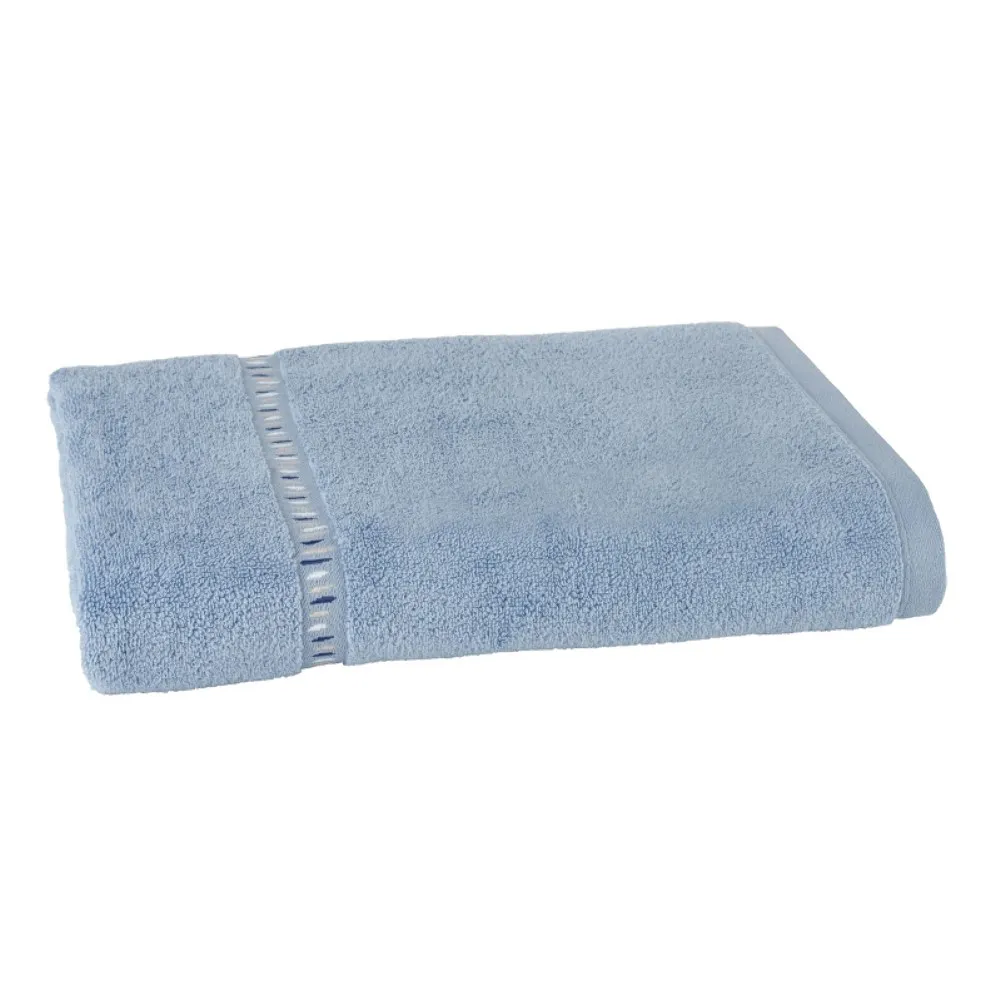 Ręcznik plażowy 90x170 Bluelago niebieski paski ZJ-7791Z frotte 360gm/2 Clarysse