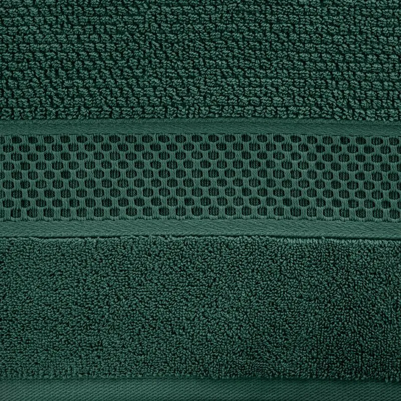 Ręcznik Danny 30x50 zielony ciemny  z wytłaczaną bordiurą i błyszczącą nicią 500 g/m2 Eurofirany