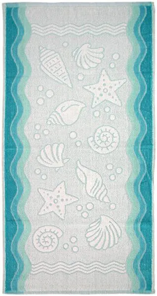 Ręcznik Flora Ocean 70x140 turkusowy      bawełniany frotte 380 g/m2 Greno