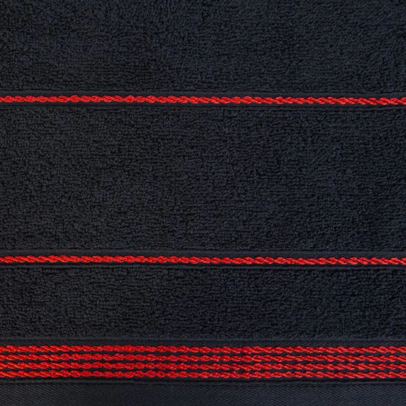 Ręcznik Mira 70x140 czarny 18 frotte 500 g/m2 Eurofirany