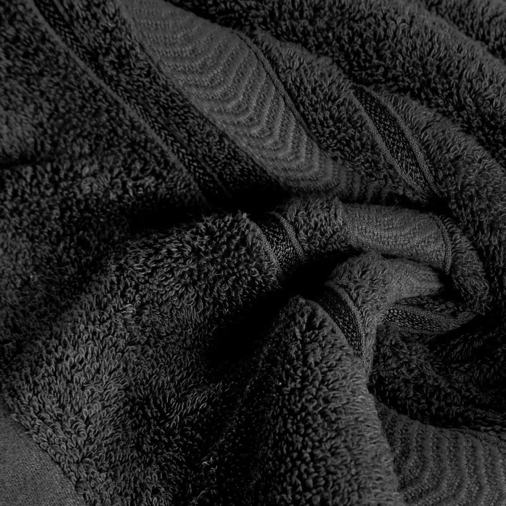 Ręcznik Nefre 70x140 czarny frotte z bawełny egipskiej 550g/m2