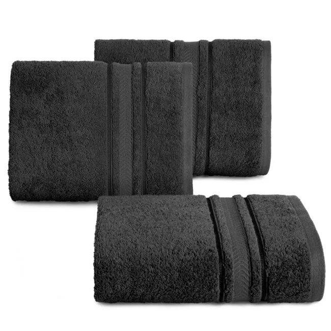 Ręcznik Nefre 70x140 czarny frotte z bawełny egipskiej 550g/m2