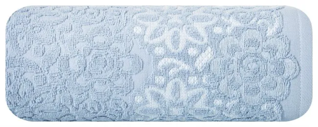 Ręcznik Ria 50x90 niebieski biały 04 500g/m2 Eurofirany