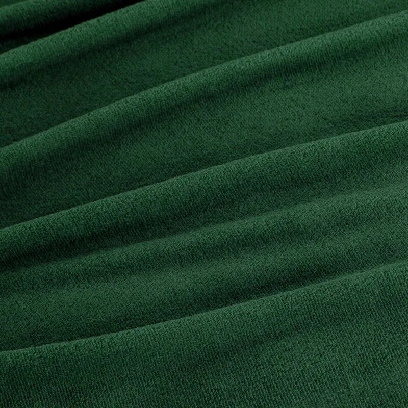 Koc narzuta z mikrofibry 150x200 Simple  zielony ciemny Eurofirany