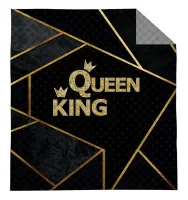 Narzuta dekoracyjna 170x210 Queen King czarna złota szara K_62 112 Bedspread