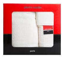Komplet ręczników w pudełku Evi 3cz. kremowy 430g/m2 Pierre Cardin