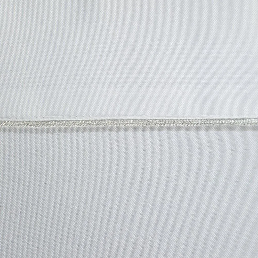 Obrus 145x350 Madele biały srebrna lamówka w pudełku Eurofirany