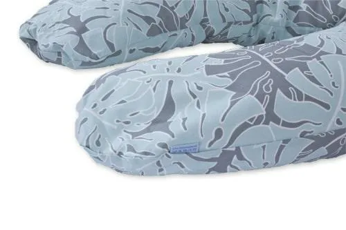 Poduszka pozycjonująca Relax 170cm liście monstery szara miętowa R-40 do karmienia ciążowa wypoczynkowa