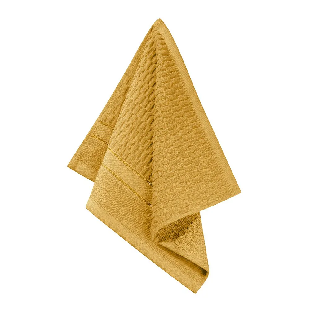 Ręcznik Peru 30x30 musztardowy welurowy  500g/m2