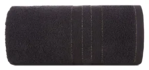 Ręcznik Gala 50x90 czarny zdobiony  błyszczącą nicią 500 g/m2 Eurofirany