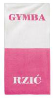 Ręcznik Gymba Rzić 80x160 biały różowy gadżet na prezent dla kobiet kąpielowy