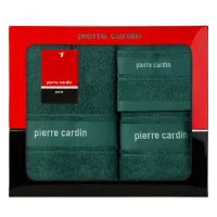Komplet ręczników w pudełku 3 szt Nel turkusowy ciemny 480g/m2 Pierre Cardin