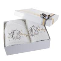 Komplet ręczników 2szt T/0324 Jednorożec biały w pudełku zestaw upominkowy dla dziecka Baby 34 na prezent Eurofirany