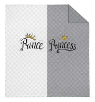 Narzuta dekoracyjna 200x220 Prince Princess szara biała K 115 Holland 14