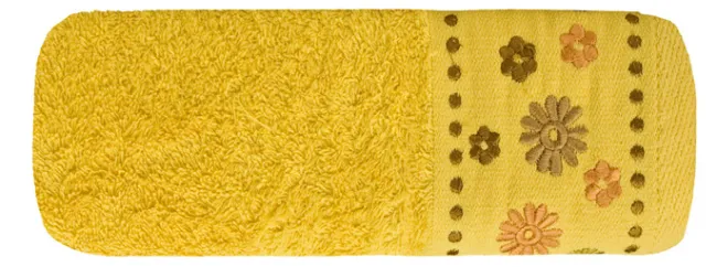 Ręcznik Kwiat 50x90 10 Żółty 500g Eurofirany