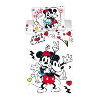 Pościel dziecięca 140x200 Myszki Mini Miki 9924 Minnie Mickey Mouse retro poszewka 70x90