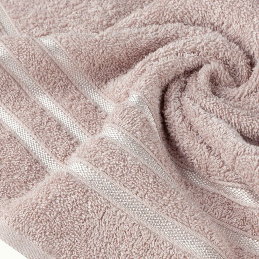 Komplet ręczników 2 szt Loca pudrowy      różowy upominkowy frotte 480g/m2 Eurofirany