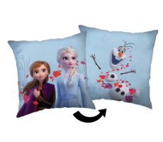 Poduszka dziecięca 40x40 Frozen Anna     Elsa Olaf frozen niebieska dekoracyjna