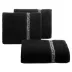 Ręcznik 70x140 Altea czarny z ozdobną bordiurą z melanżowym pasem frotte 500 g/m2 Eurofirany