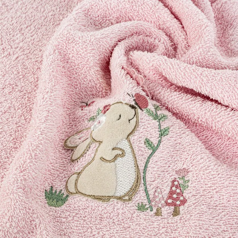 Ręcznik dziecięcy 50x90 Baby 47 różowy  królik 450g/m2 Eurofirany