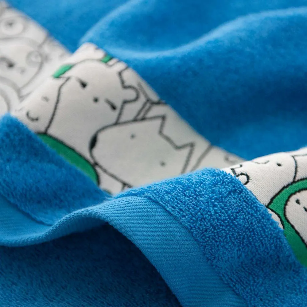 Ręcznik 30x50 Slames zwierzątka Błękit Francuski-5484 turkusowy frotte bawełniany dziecięcy do przedszkola