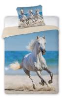 Pościel bawełniana 160x200 Koń w galopie na plaży 8309 Faro