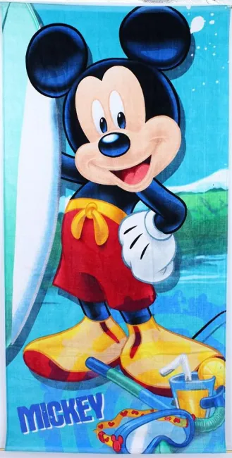 Ręcznik plażowy 70x140 Myszka Miki Mickey Mouse nurek niebieski 360 g/m2 dziecięcy 3569