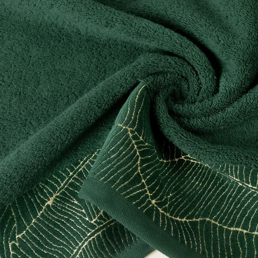 Ręcznik Metalic 50x90 zielony 485g/m2 frotte Eurofirany