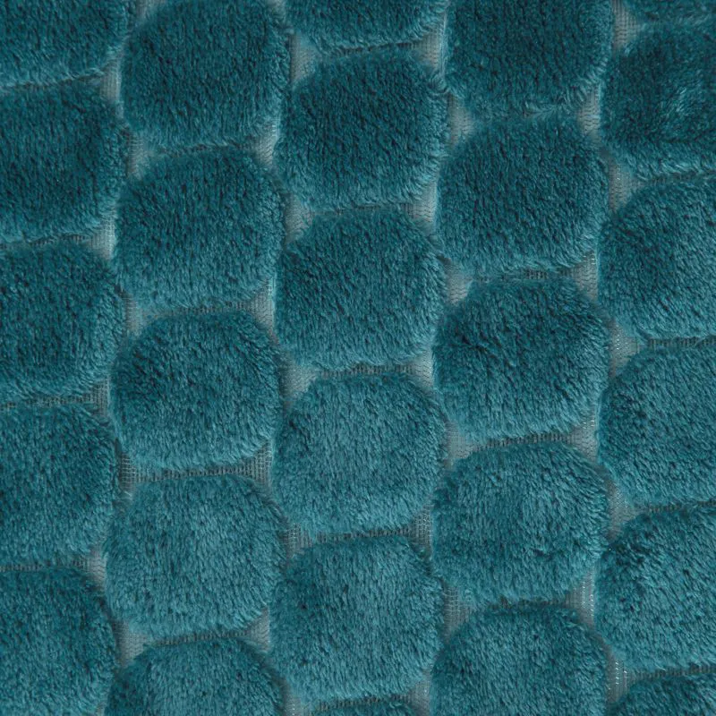 Koc narzuta z mikrofibry 150x200 Zoe niebieski plaster miodu z efektem 3D