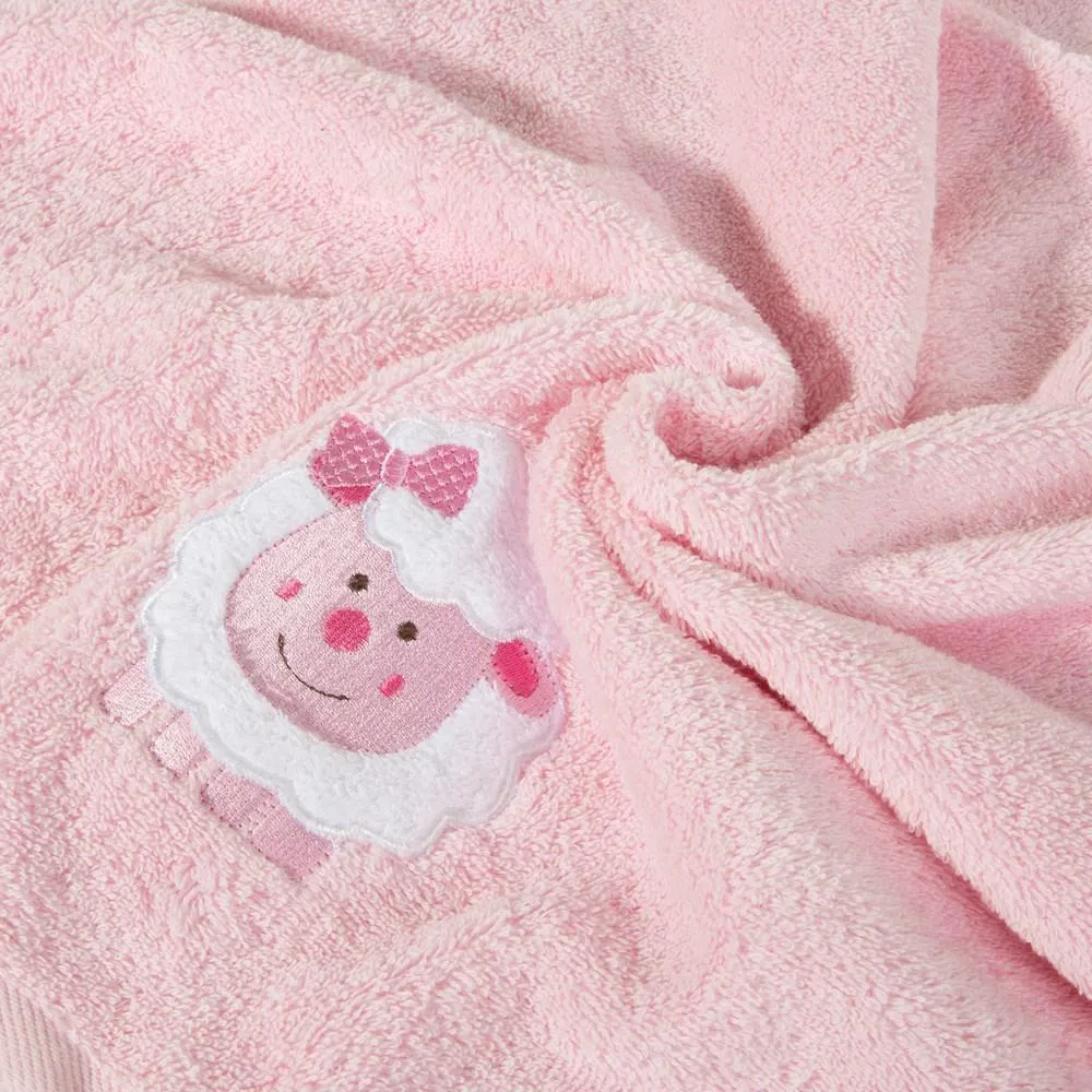 Ręcznik dziecięcy 70x140 Baby 31 owieczka różowy 500g/m2 Eurofirany