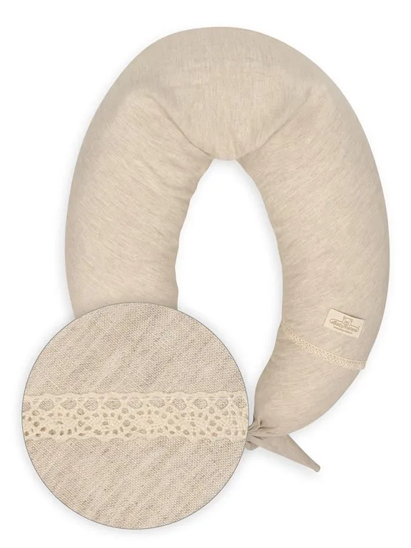 Poduszka pozycjonująca Relax Linen 190cm  beżowa do karmienia ciążowa wypoczynkowa