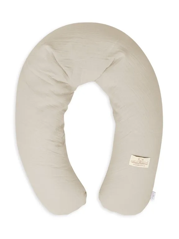 Poduszka pozycjonująca Relax Muslin       szara 190 cm do karmienia ciążowa wypoczynkowa
