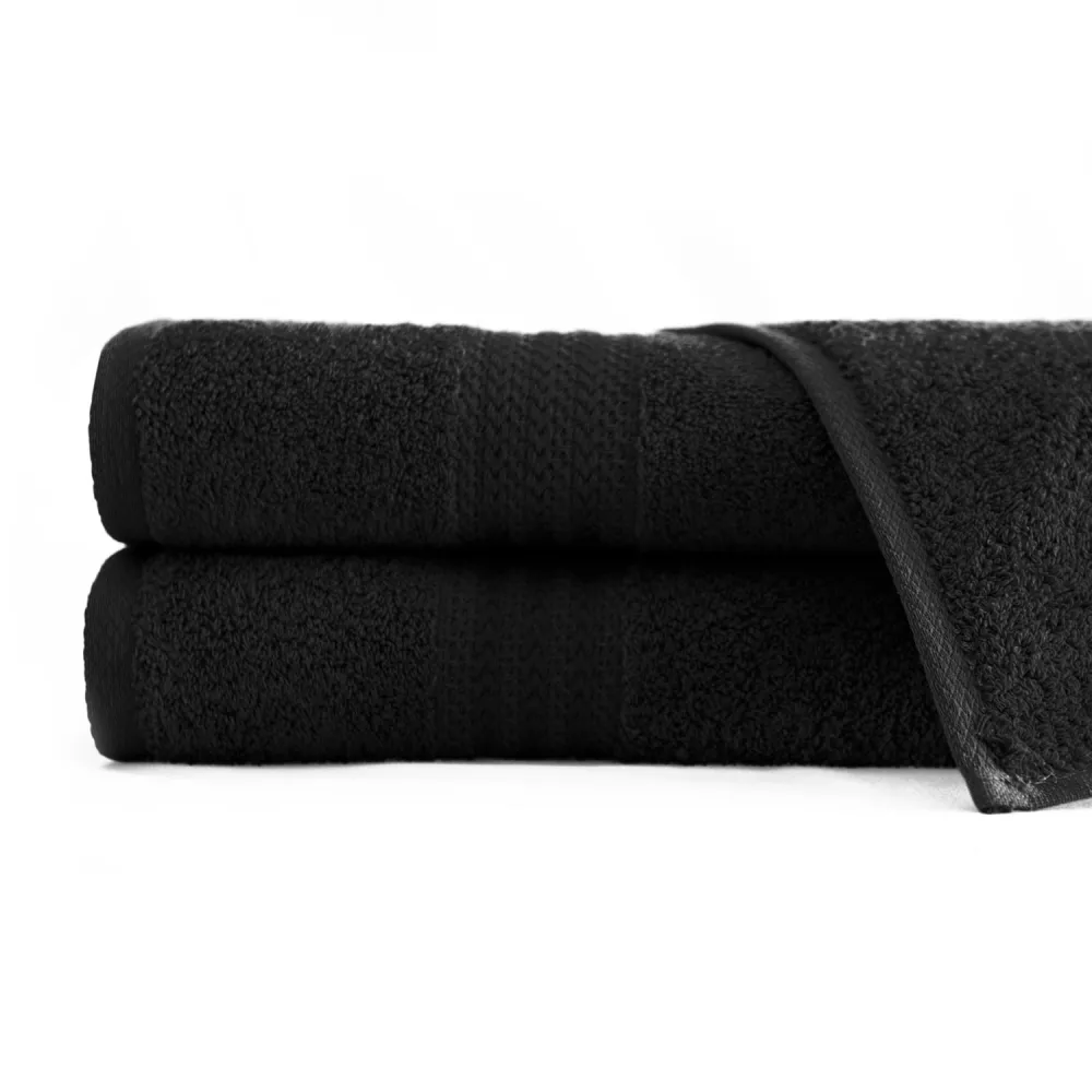 Ręcznik frotte 50x90 Rainbow czarny  z elegancką bordiurą Darymex