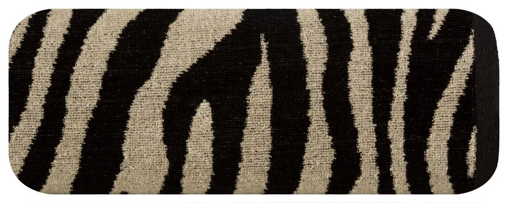 Ręcznik Zebra 70x140  czarny beżowy 500g/m2 frotte Eurofirany