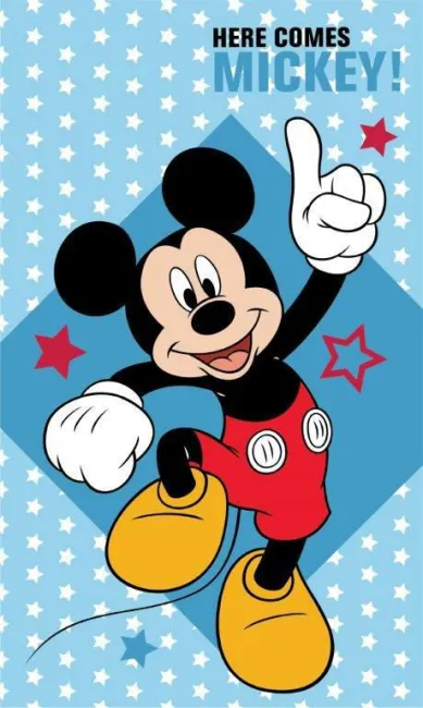 Ręczniczek do przedszkola 30x50 Myszka Miki Mickey Mouse gwiazdki niebieski dziecięcy bawełniany 0731