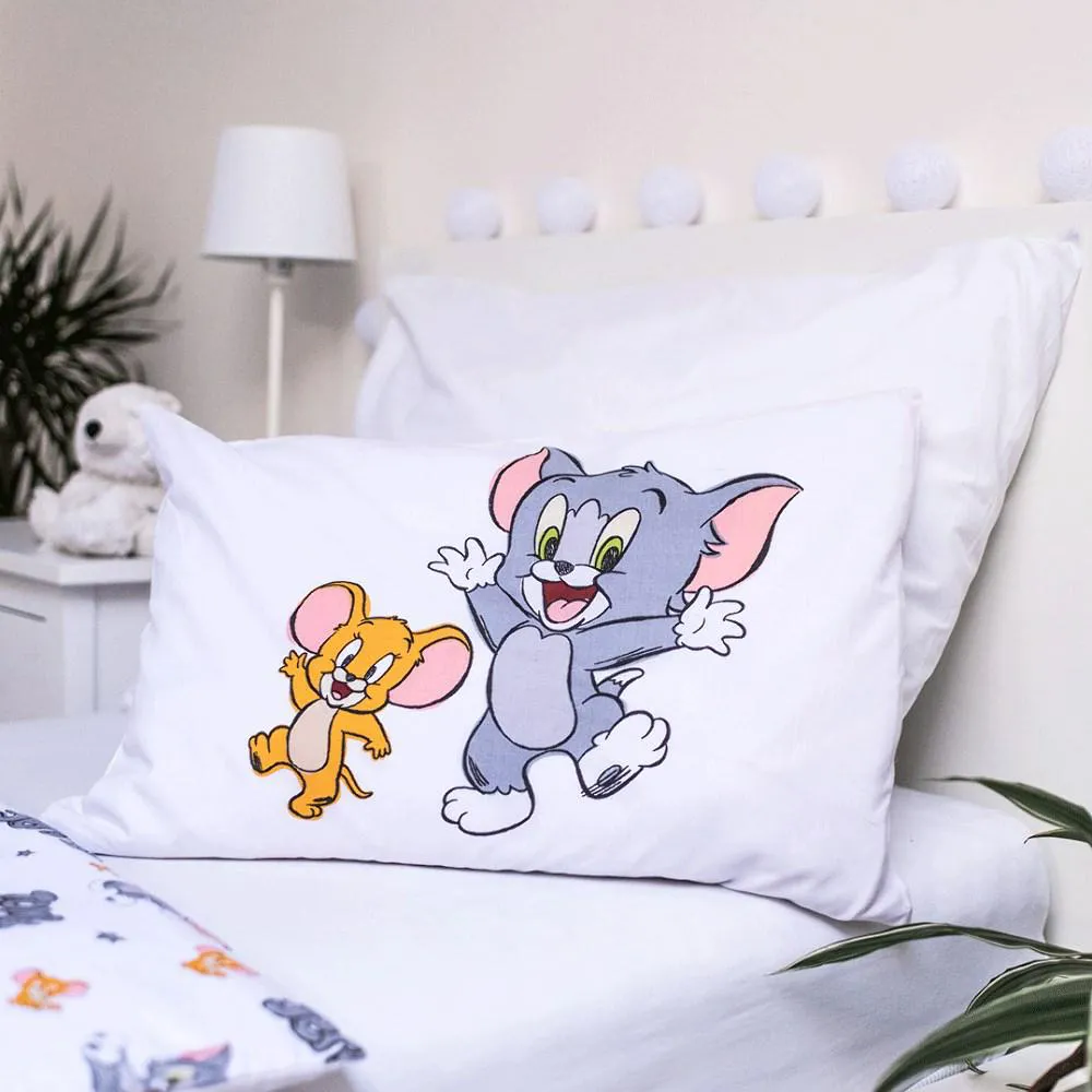 Pościel bawełniana 100x135 Tom & Jerry   poszewka 40x60 dziecięca do łóżeczka