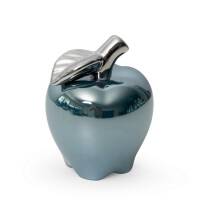 Figurka ceramiczna Simona 2 11x11x14 jabłko turkusowa z perłowym połyskiem 07 Eurofirany