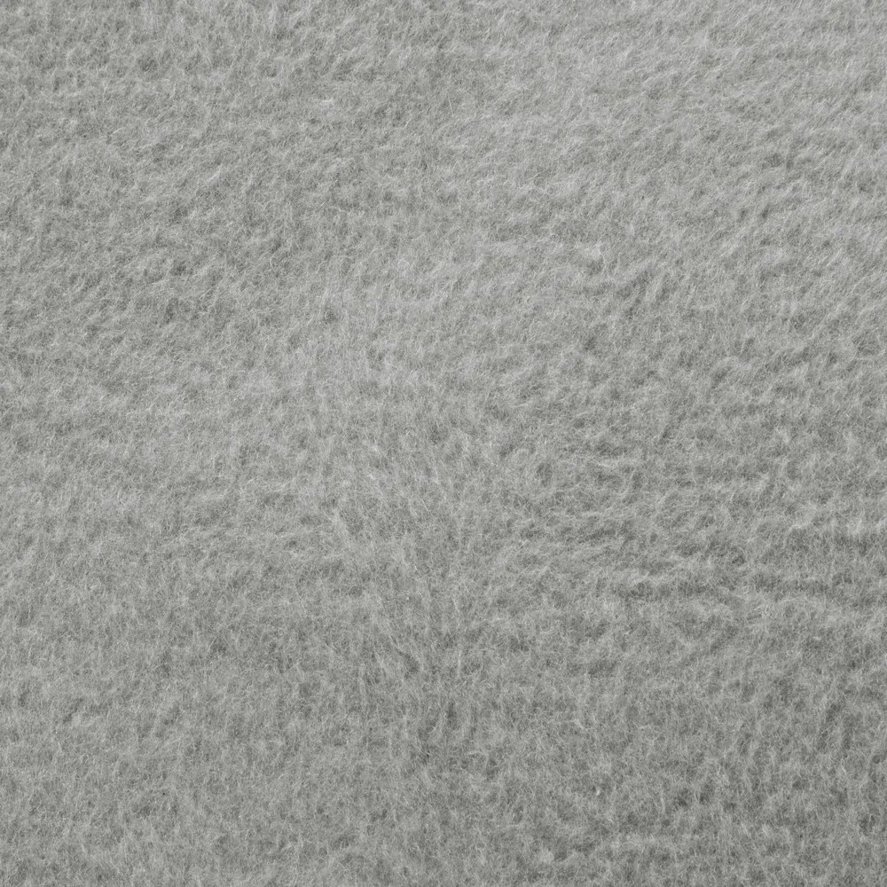 Koc bawełniany akrylowy 220x240 Akryl 7 srebrny jednobarwny z frędzlami Premium narzuta na łóżko Eurofirany