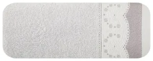 Ręcznik Tina 50x90 02 srebrny 450g/m2 frotte Eurofirany